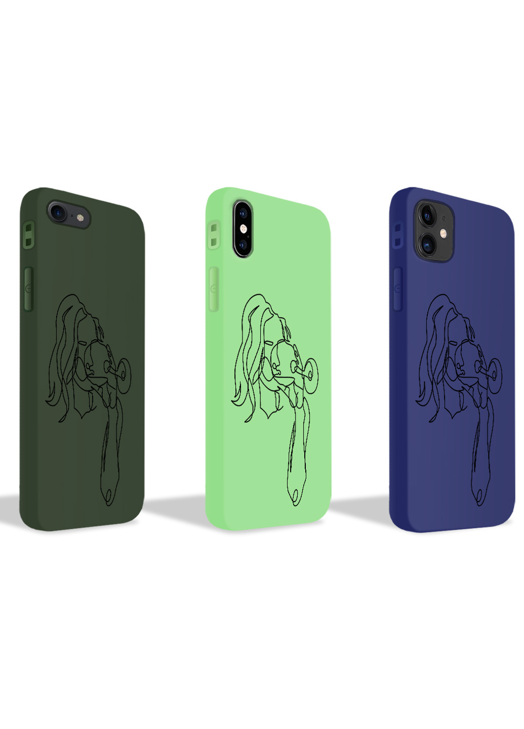 Чохол силіконовий Apple Iphone X Контурний мінімалізм (Contour minimalism) (6129-1357) MobiPrint (219776114)