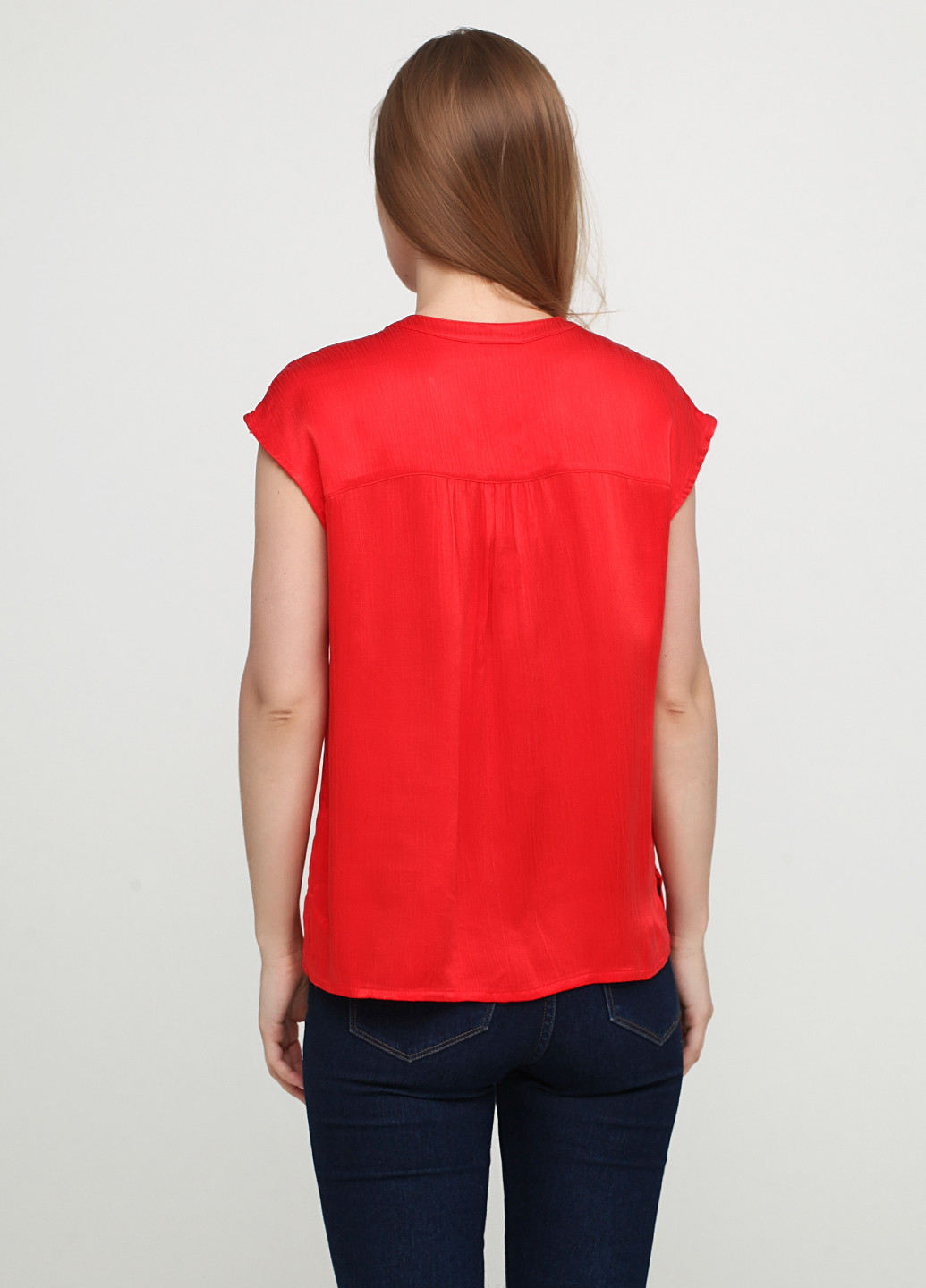 Красная летняя блуза Front