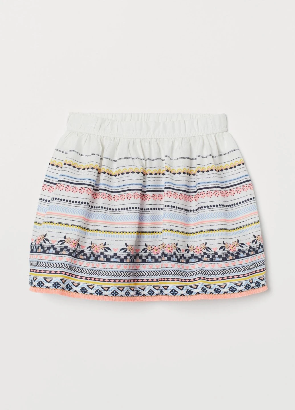 Белая однотонная юбка H&M