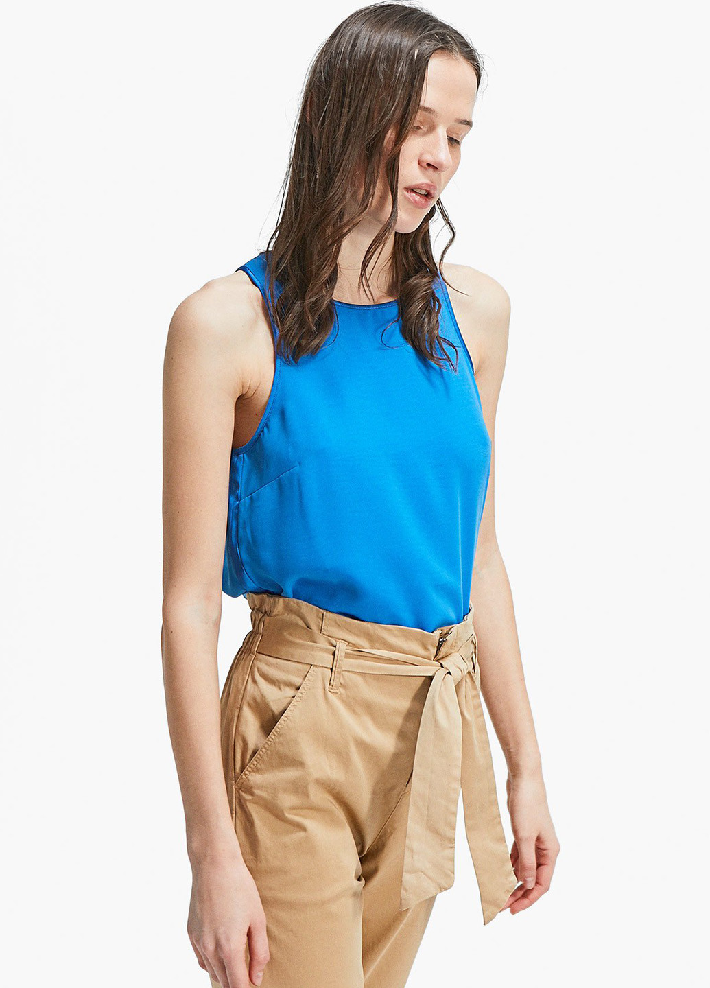 Синяя блуза Stradivarius