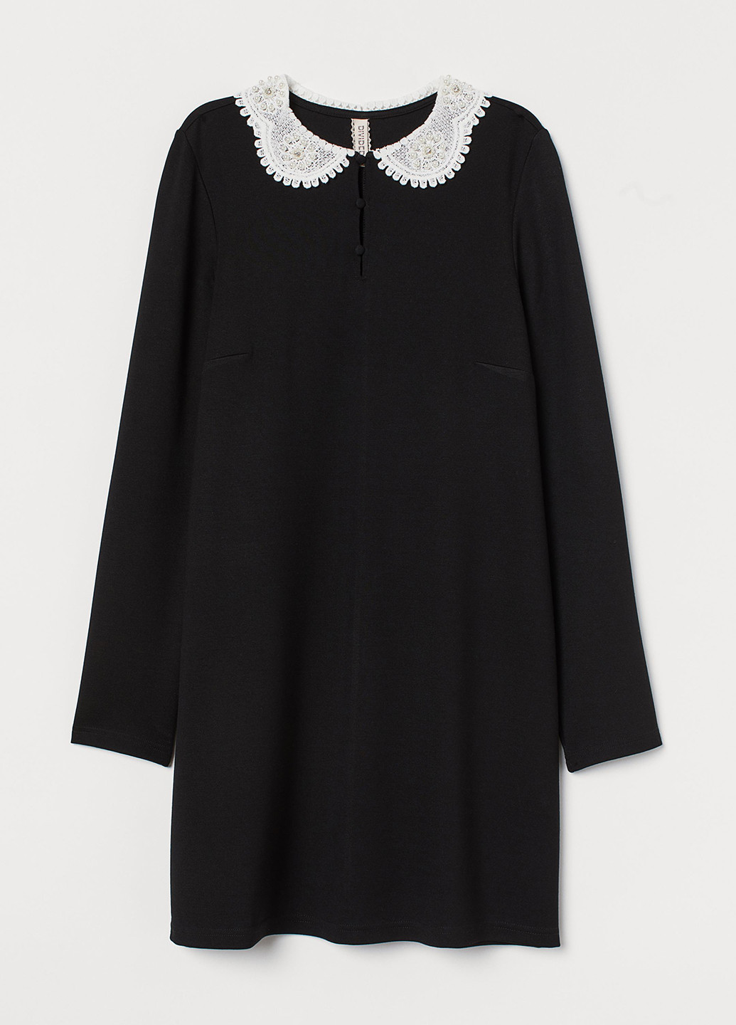 Чорно-білий кежуал сукня а-силует H&M однотонна
