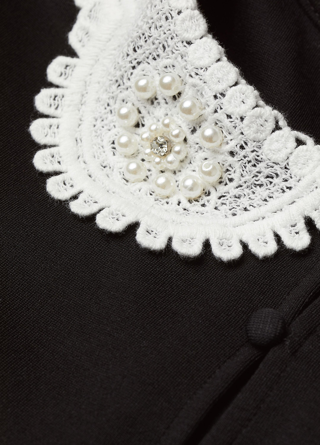 Черно-белое кэжуал платье а-силуэт H&M однотонное