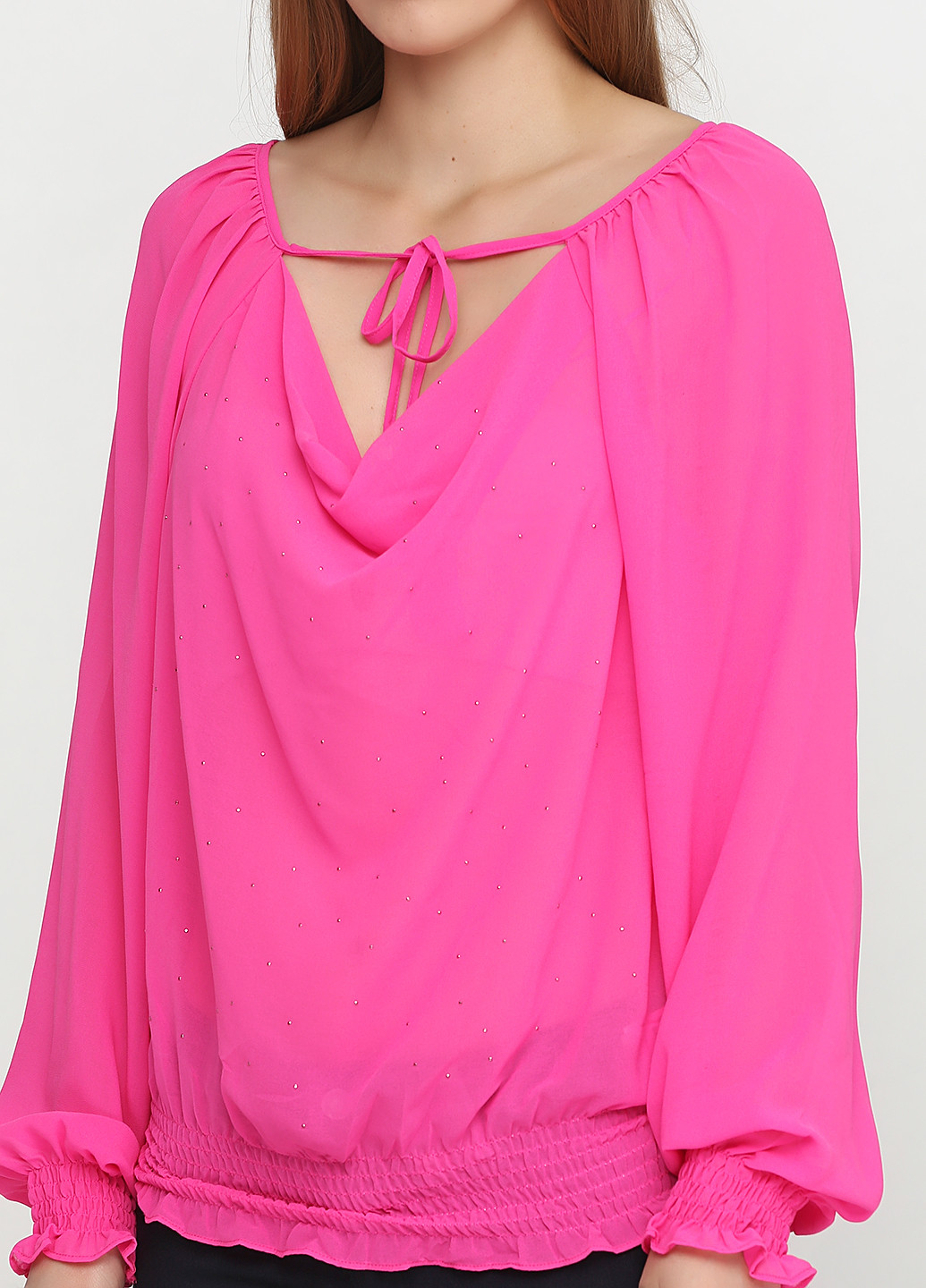 Розовая демисезонная блуза с длинным рукавом Sweet revenge