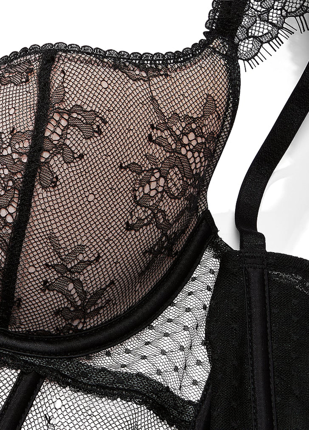 Чорний демісезонний комплект (бюст'є, трусики) Victoria's Secret