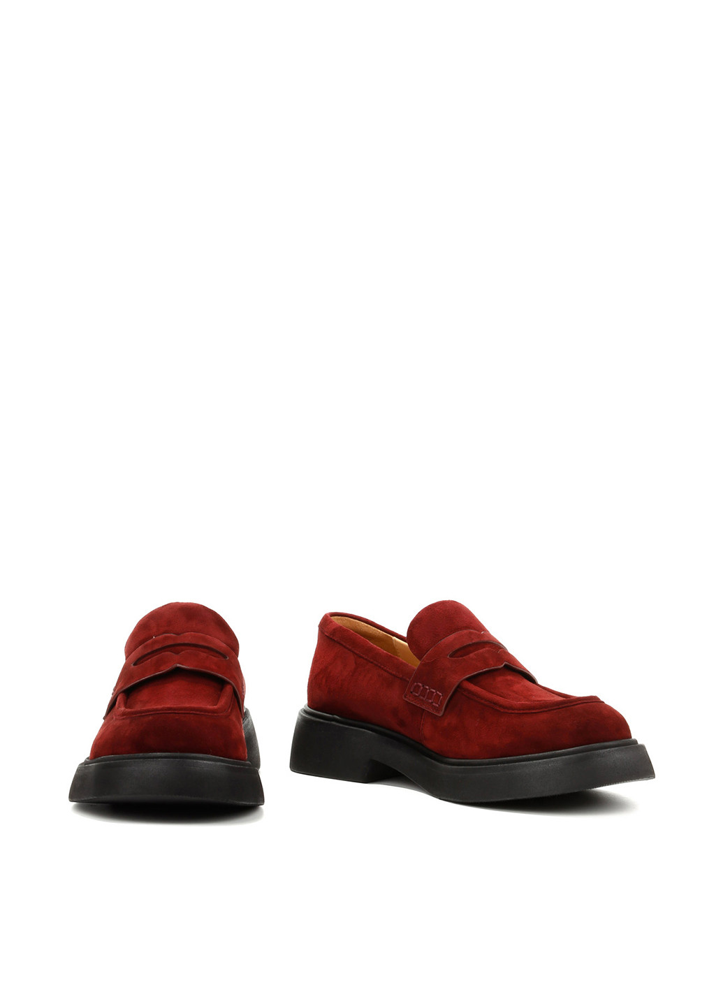 Le'BERDES Туфлі лофери бордовий з натуральна замша, україна — демісезон (322088112)