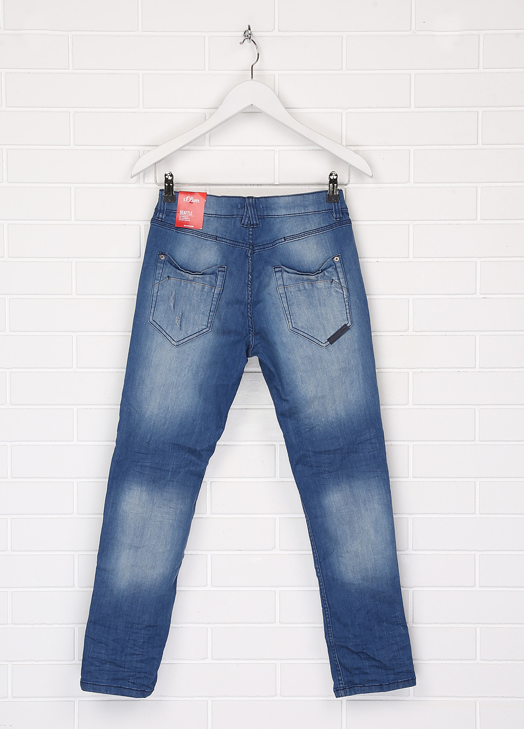 Синие демисезонные слим джинсы S.Oliver