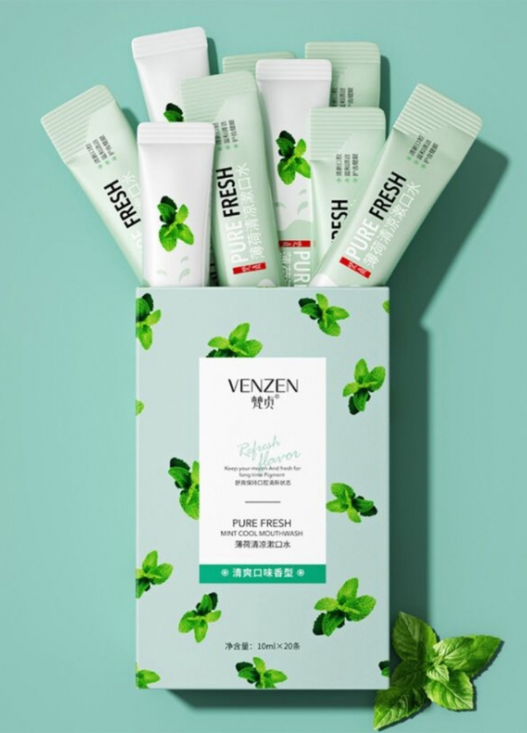 Ополіскувач для ротової порожнини М'ята, 20 стиків Forus (259907858)