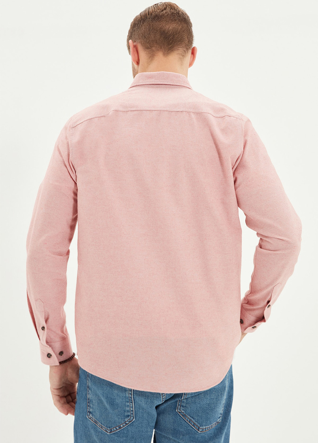 Светло-розовая кэжуал рубашка Trendyol