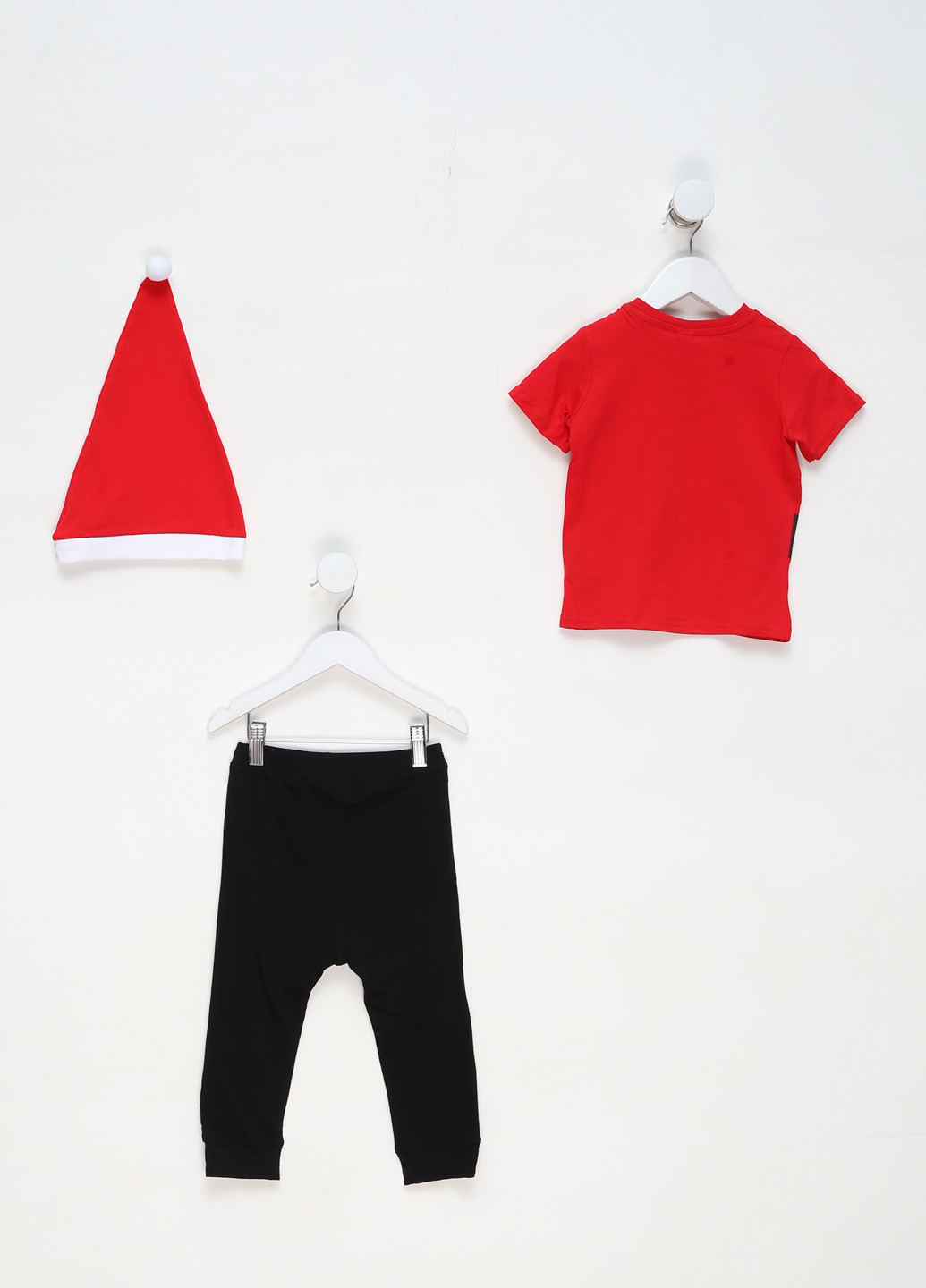 Mаскарадний костюм (футболка, штани, шапка) H&M малюнок червоний домашній трикотаж, бавовна