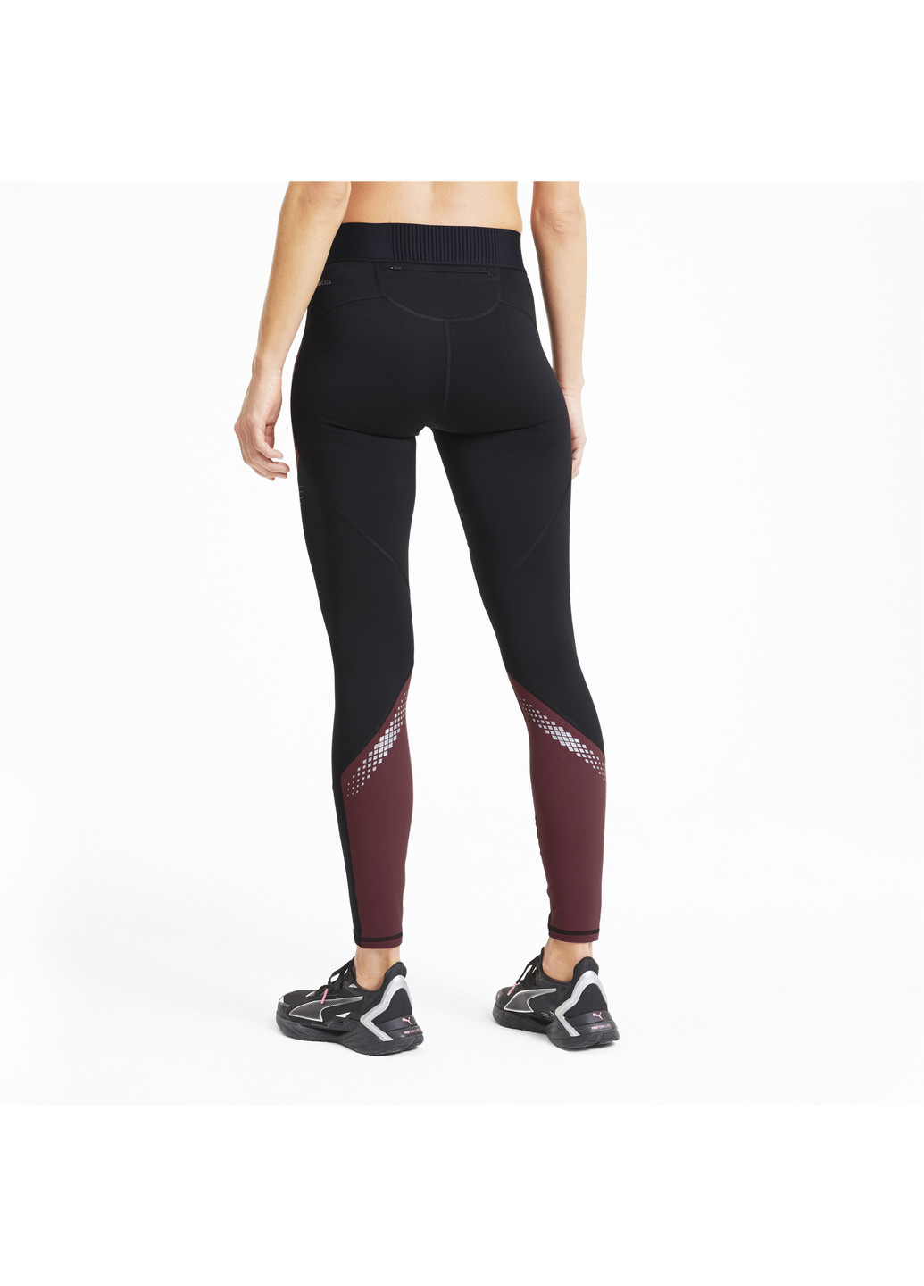 Черные демисезонные беговые лосины полной длины runner id full length women’s running leggings Puma