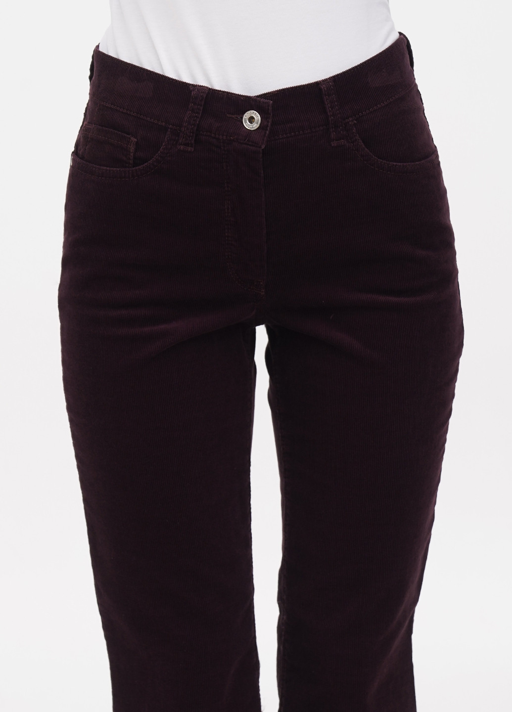 Темно-бордовые кэжуал демисезонные прямые брюки Lagrand