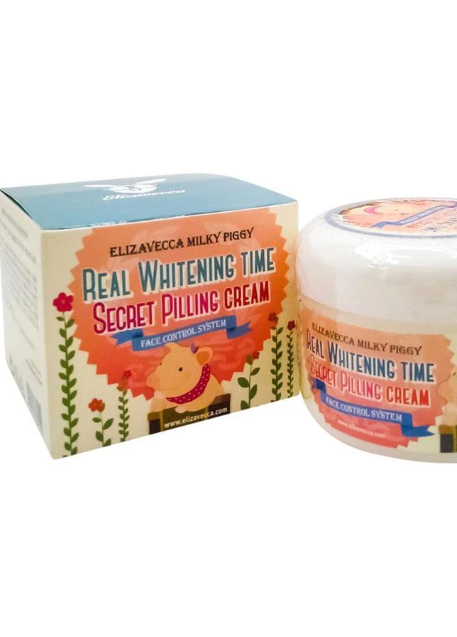 Elizavecca Пілінг-крем для обличчя від пігментних плям Milky Piggy Real Whitening Time Secret Pilling Cream, 100 мл — Крем, Південна Корея (248673553)