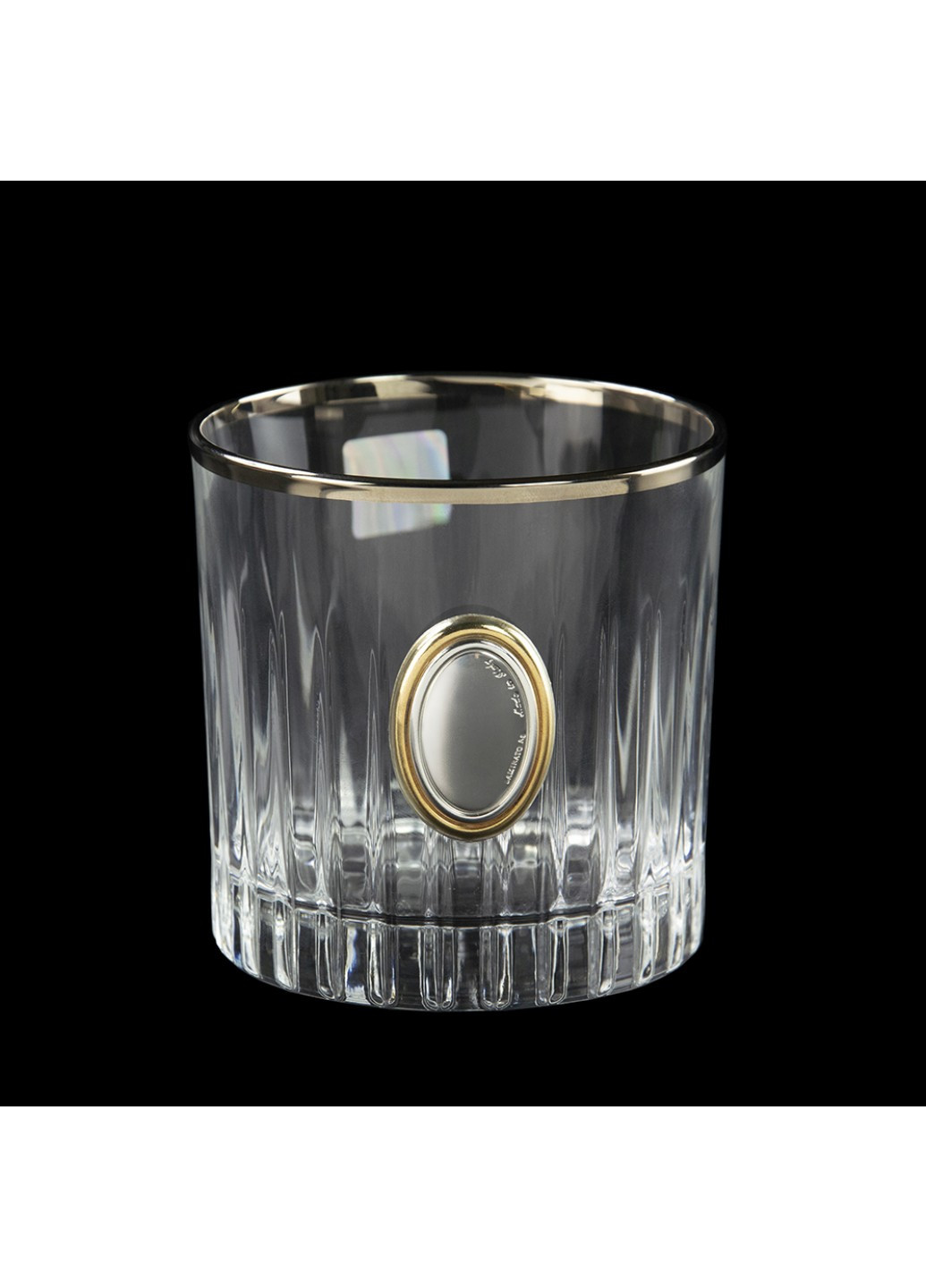 Сет для виски «Казак» графин с казаком, 4 стакана с платиной, накладки серебро и золото Boss Crystal (252344602)