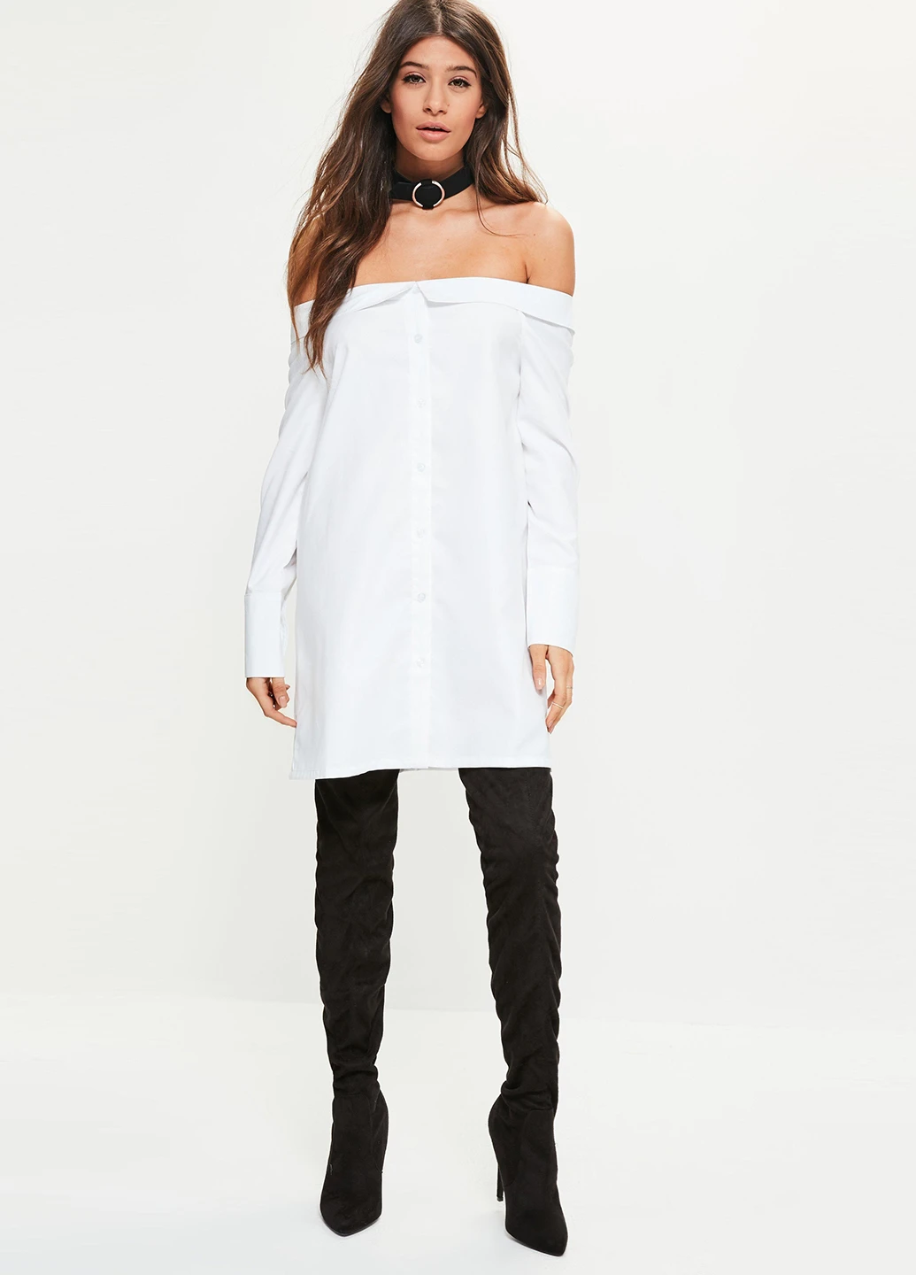 Белое кэжуал платье Missguided однотонное