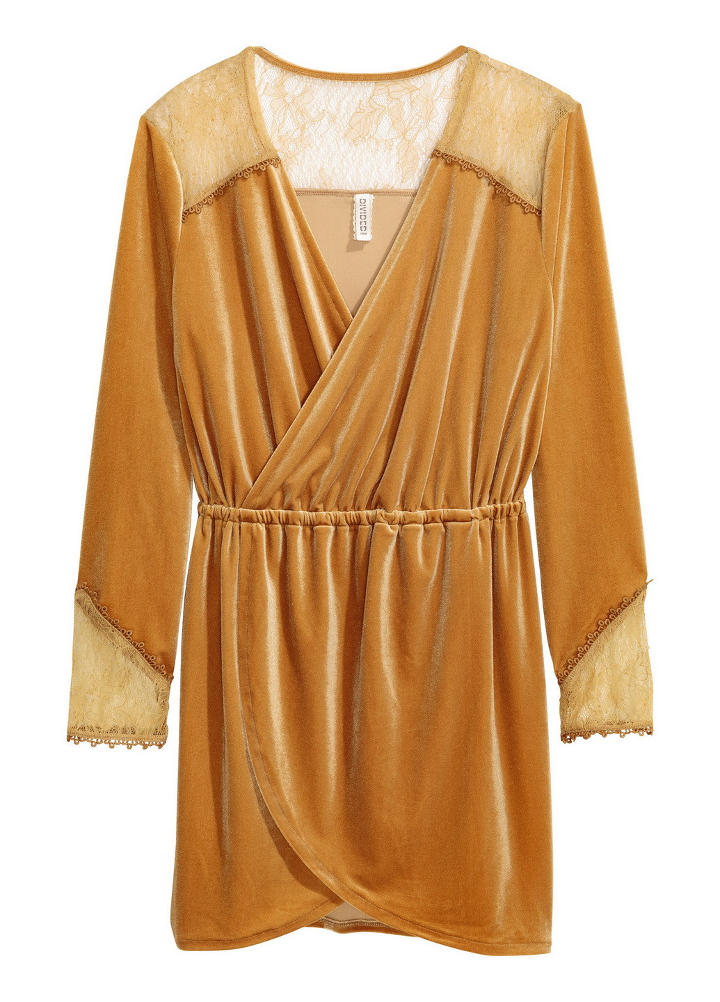 Горчичное кэжуал платье H&M