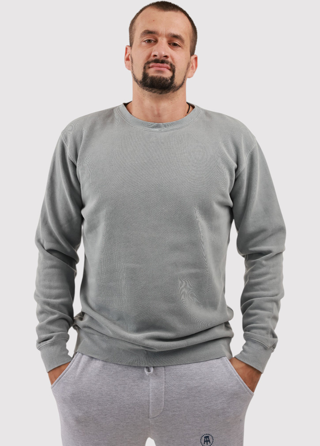 Сірий світшот Yesterdays однотонний без декору (361422217)