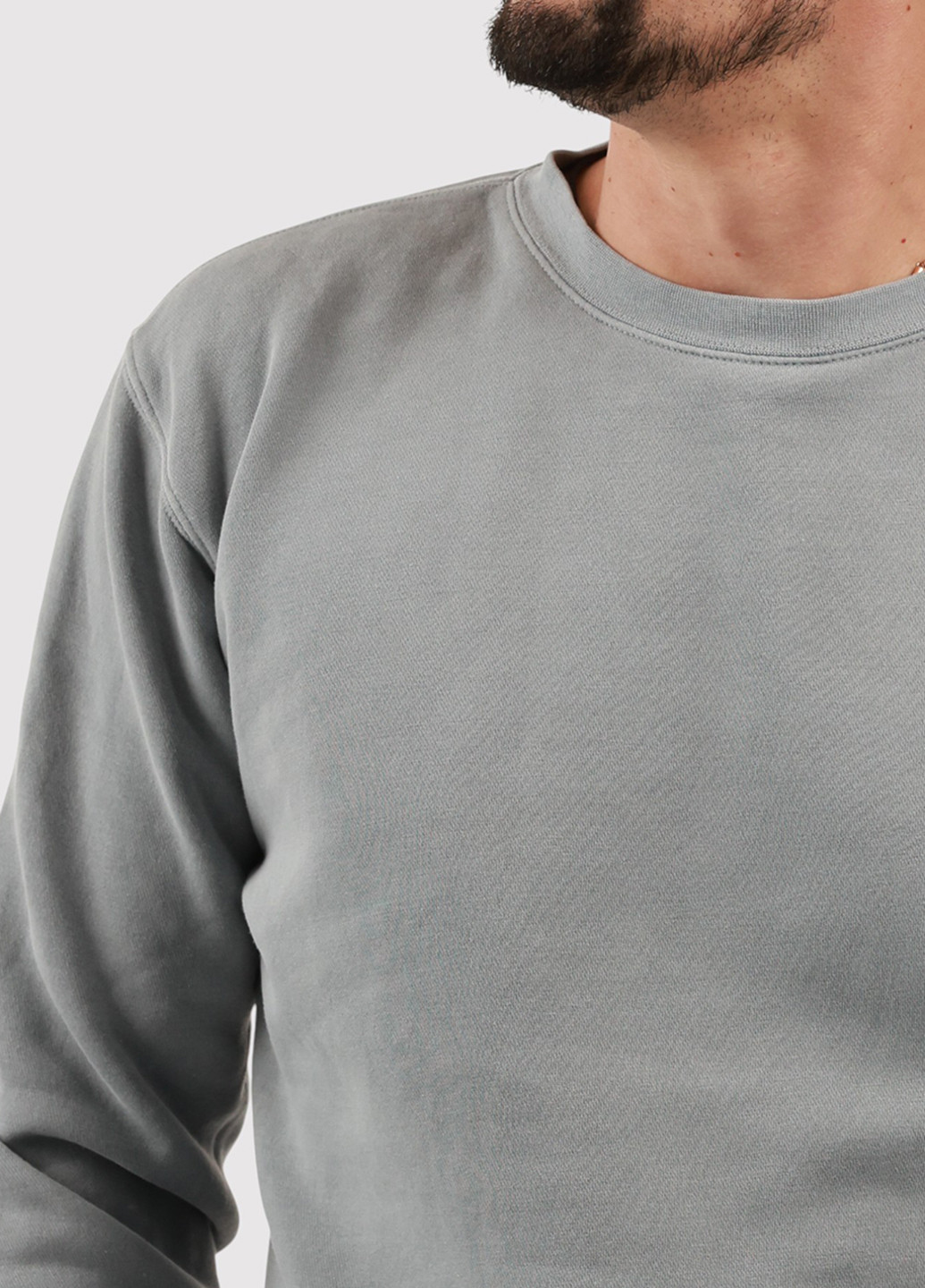 Сірий світшот Yesterdays однотонний без декору (361422217)