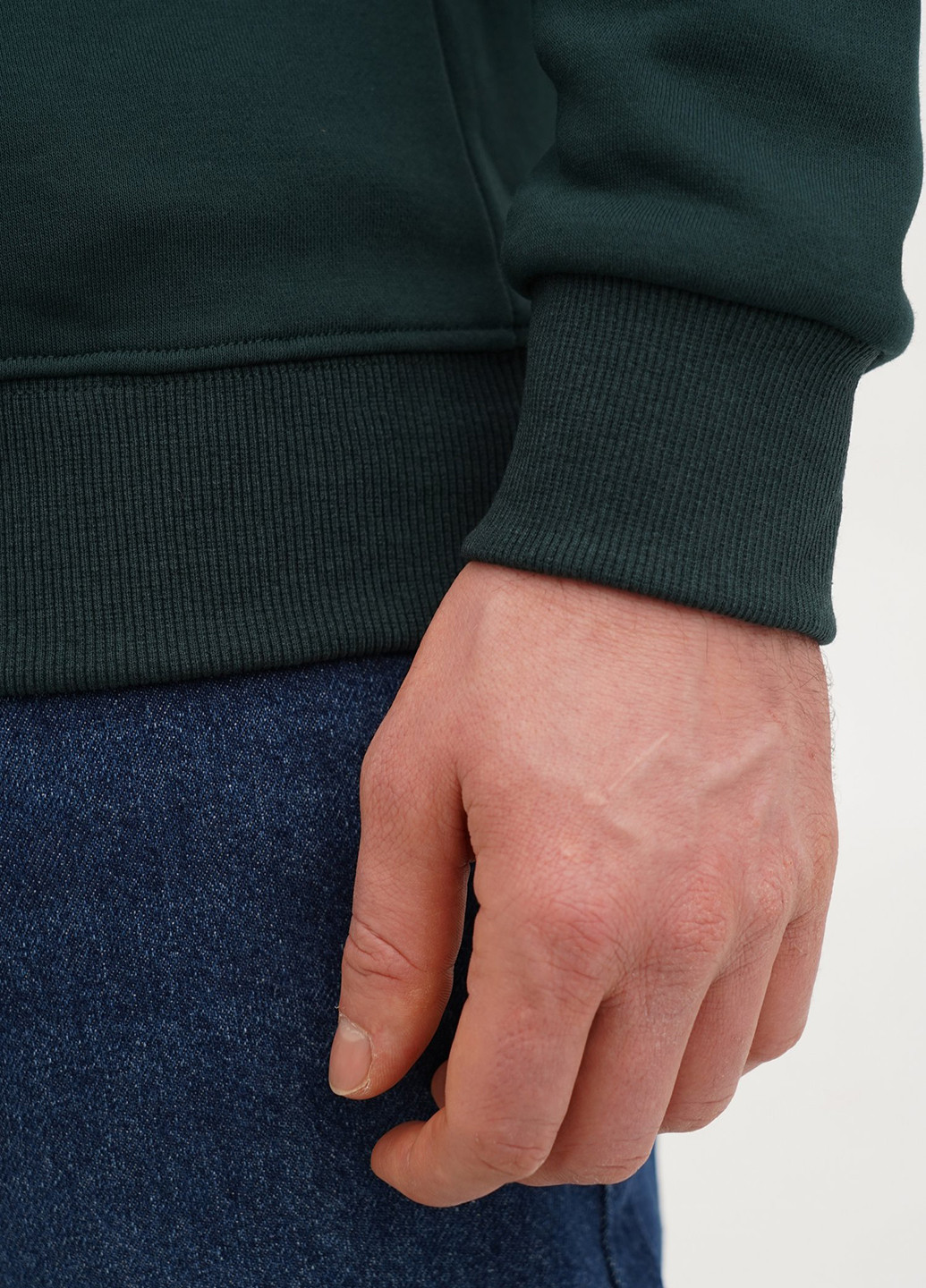 Смарагдовий світшот Trend Collection однотонний без декору (315067194)