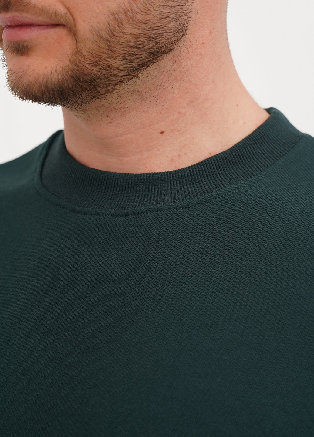 Смарагдовий світшот Trend Collection однотонний без декору (315067194)