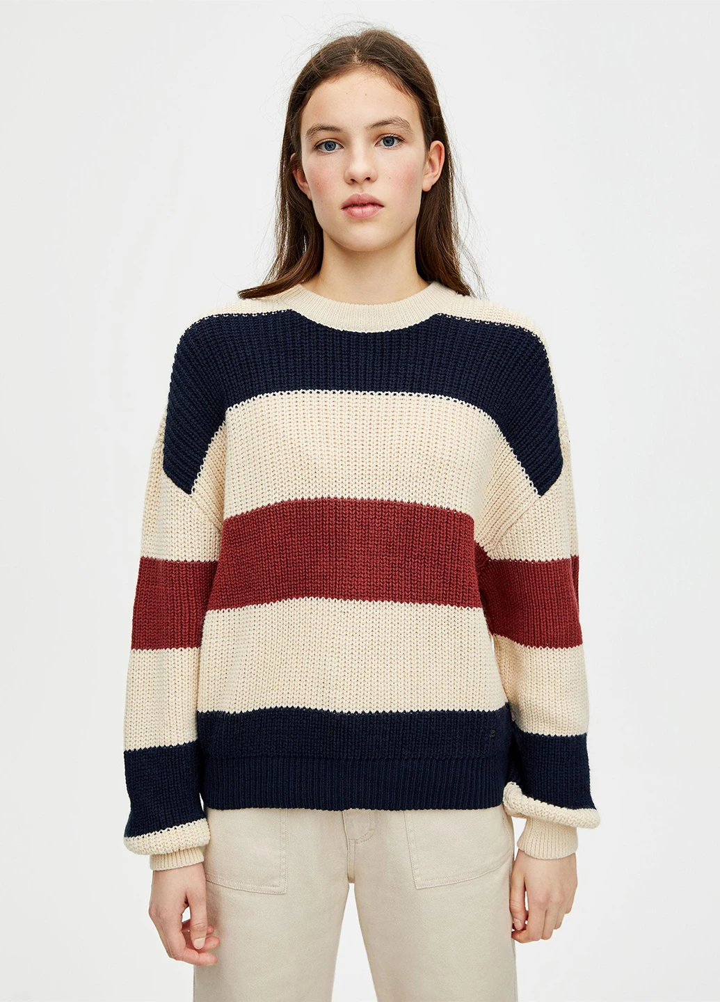 Бежевый демисезонный джемпер джемпер Pull & Bear