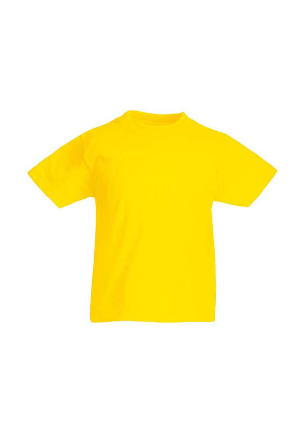 Желтая демисезонная футболка Fruit of the Loom D0610190K2164
