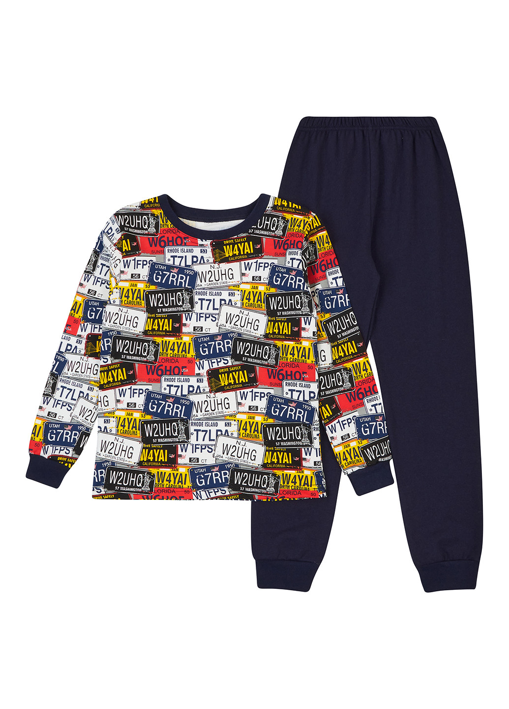 Индиго зимняя пижама (лонгслив, брюки) Flamingo