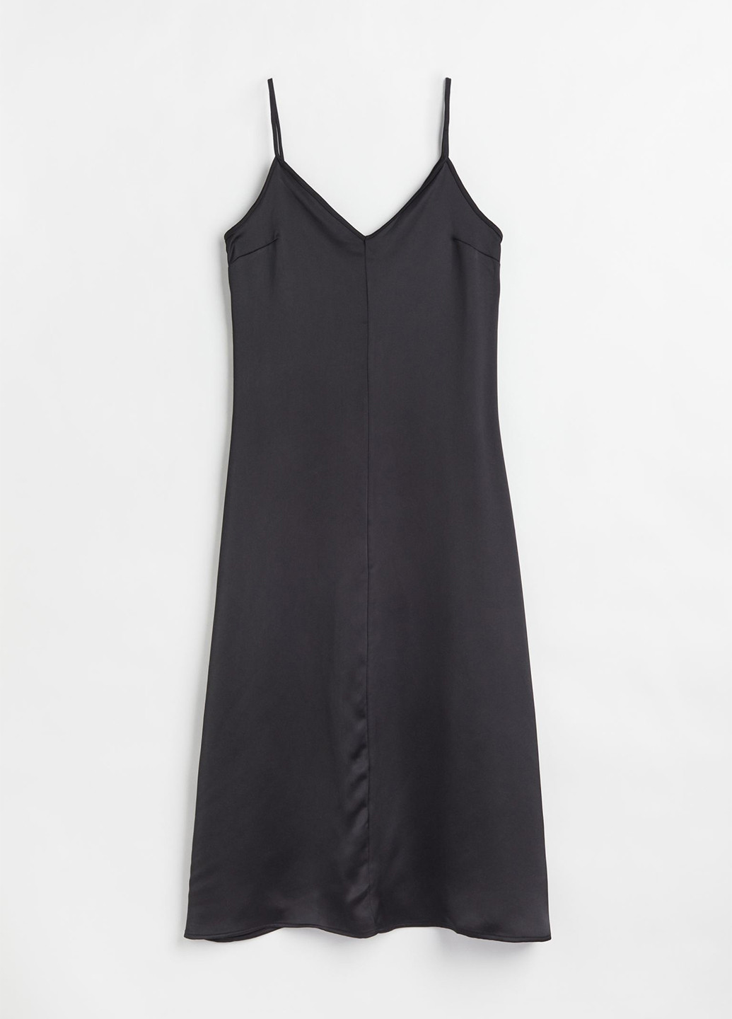 Черное кэжуал платье платье-комбинация H&M однотонное