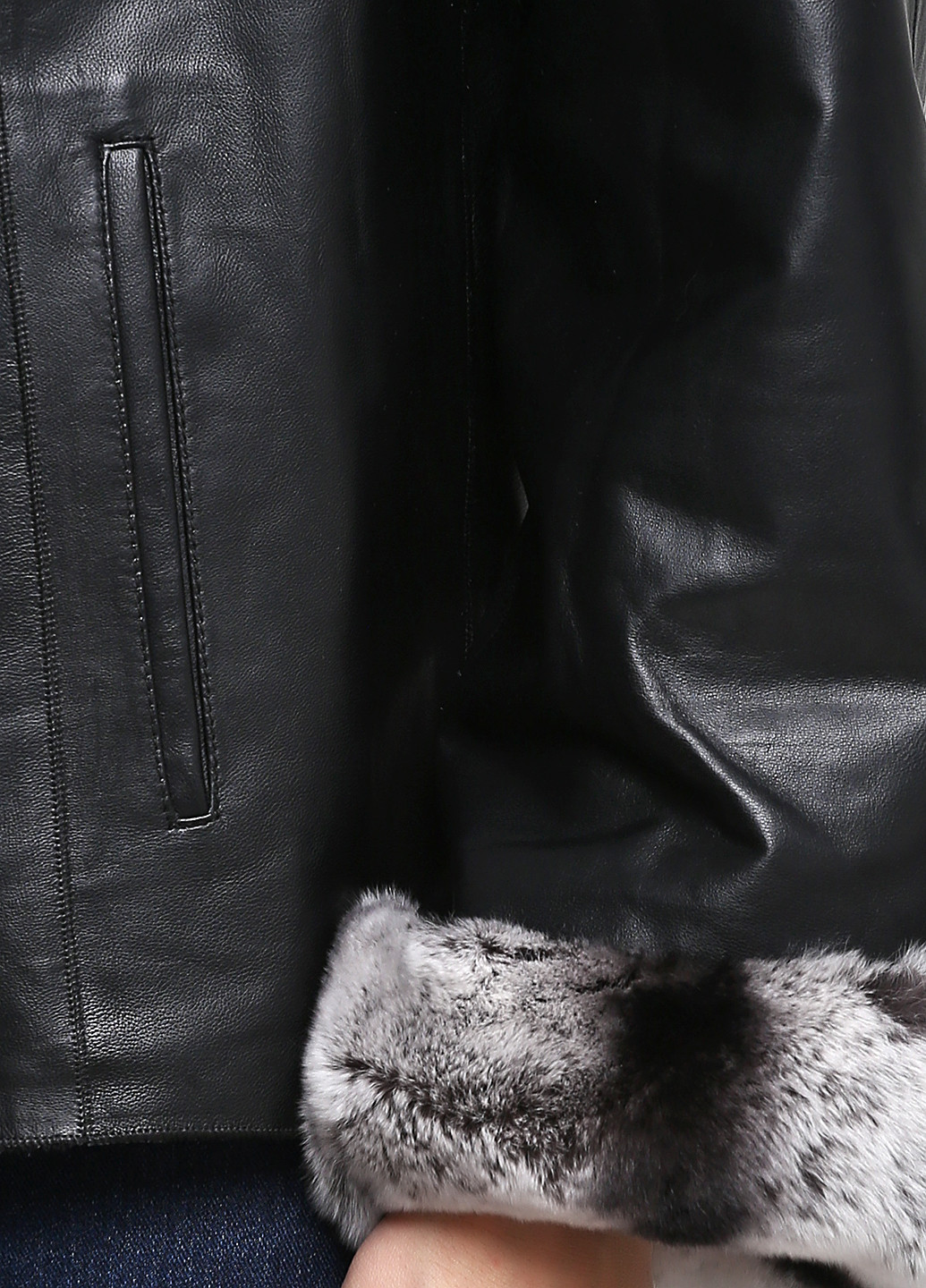 Чорна зимня куртка 2-стороння шкіряна Mc Christ
