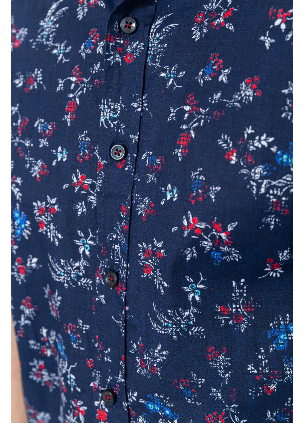 Темно-синяя кэжуал рубашка с цветами Ager