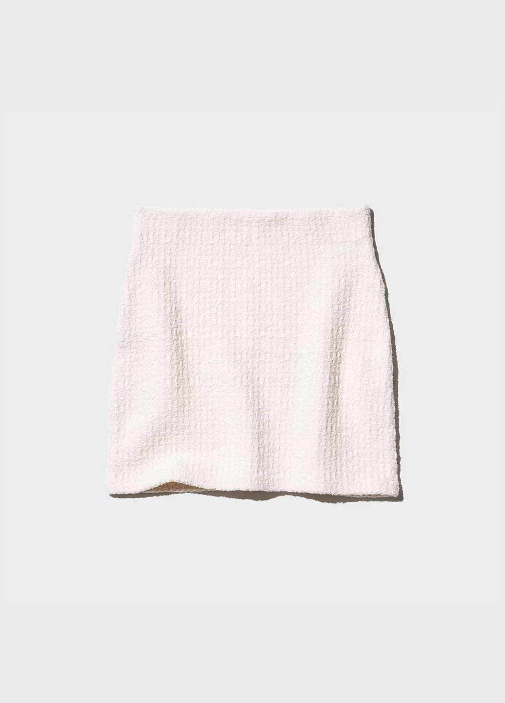 Молочная кэжуал однотонная юбка Uniqlo карандаш