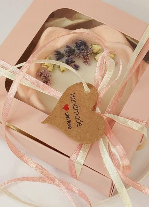 Эко свеча Светло розовый лотос в подарочной коробке BeautlyMaysternya (253528259)