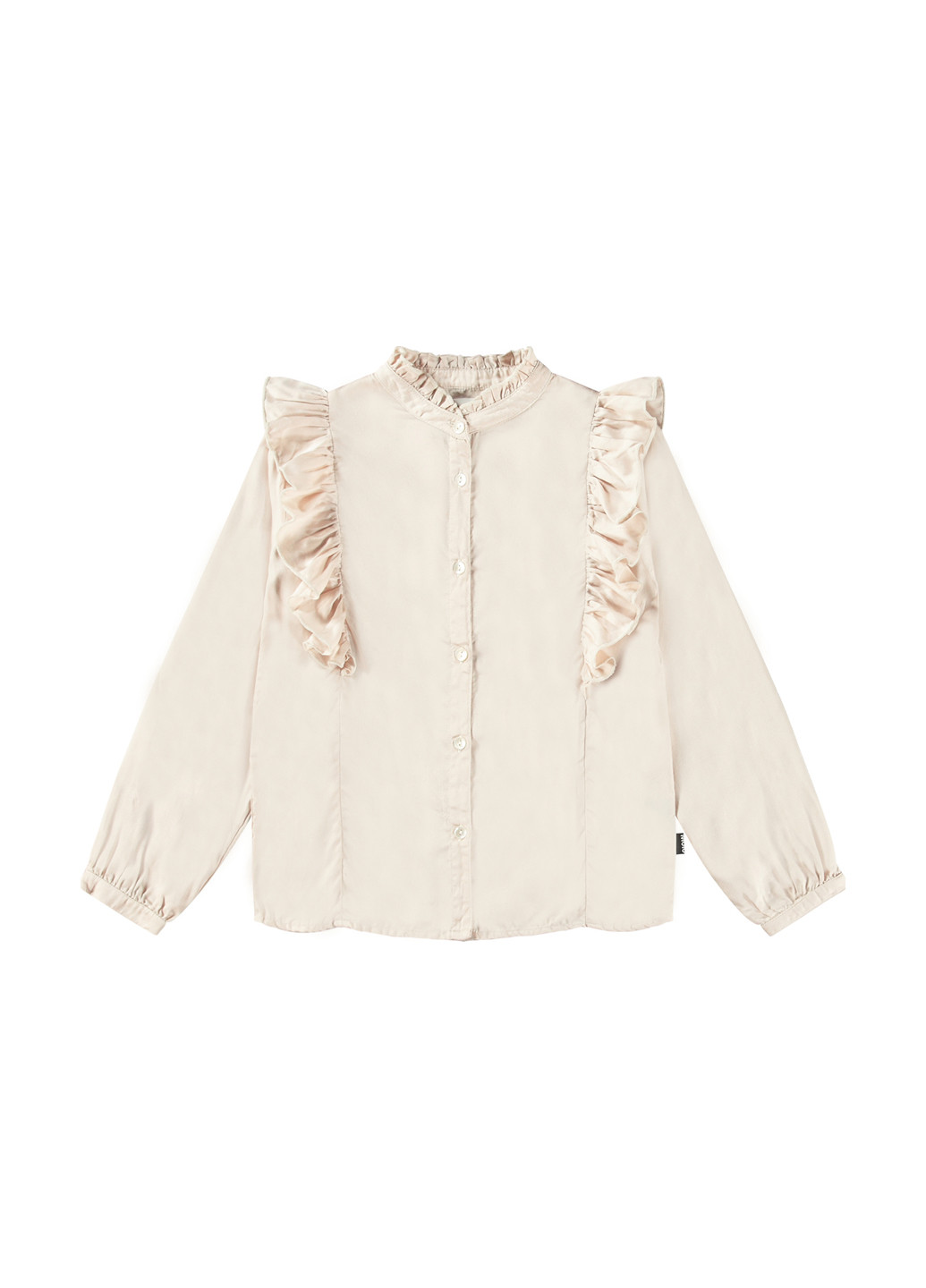 Светло-бежевая однотонная блузка Molo демисезонная