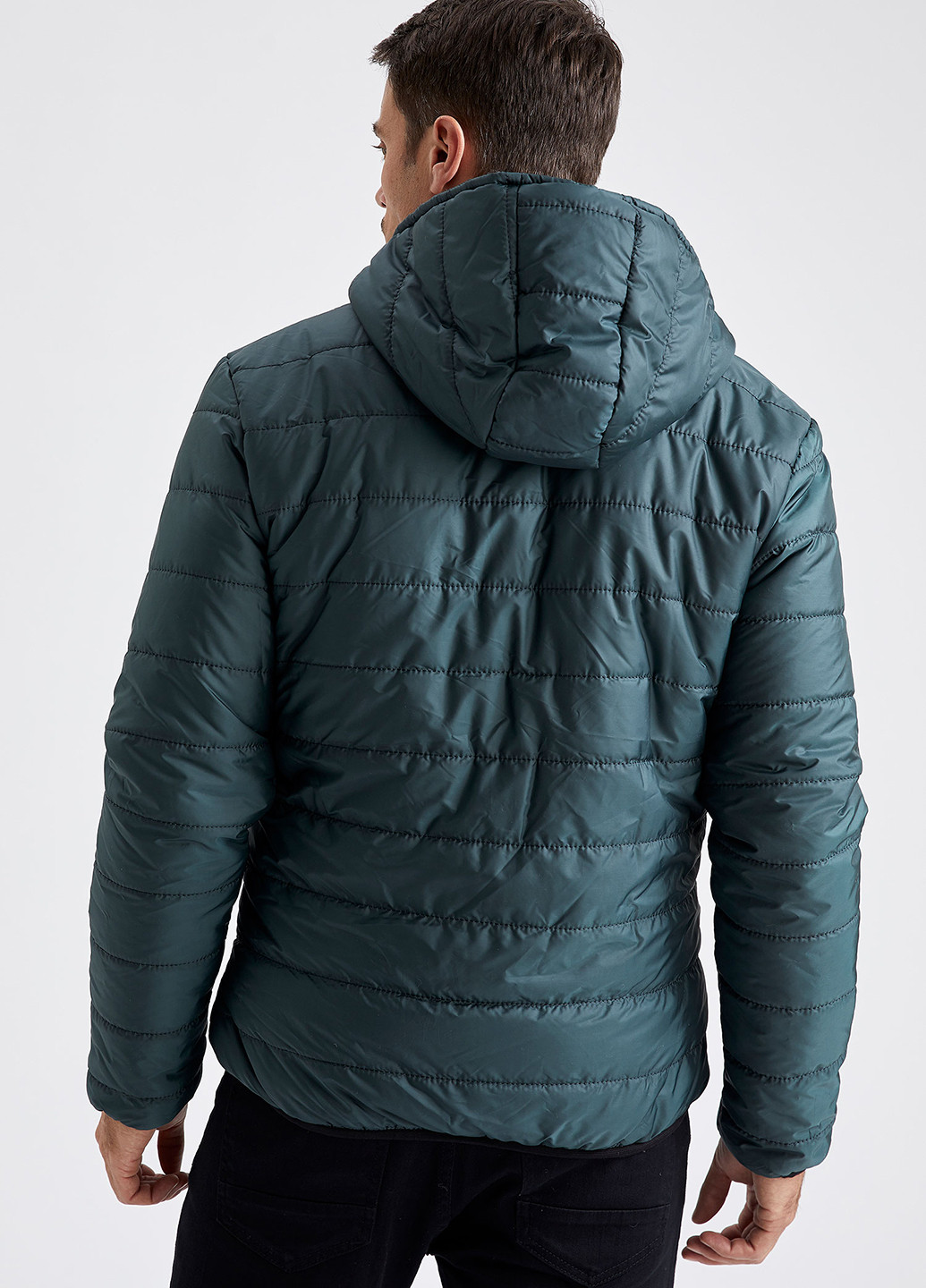 Темно-бірюзова зимня куртка DeFacto