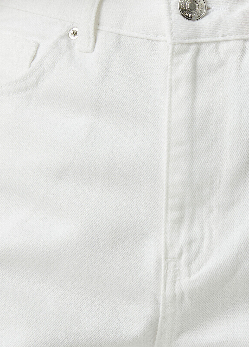 Шорти KOTON однотонні білі джинсові бавовна
