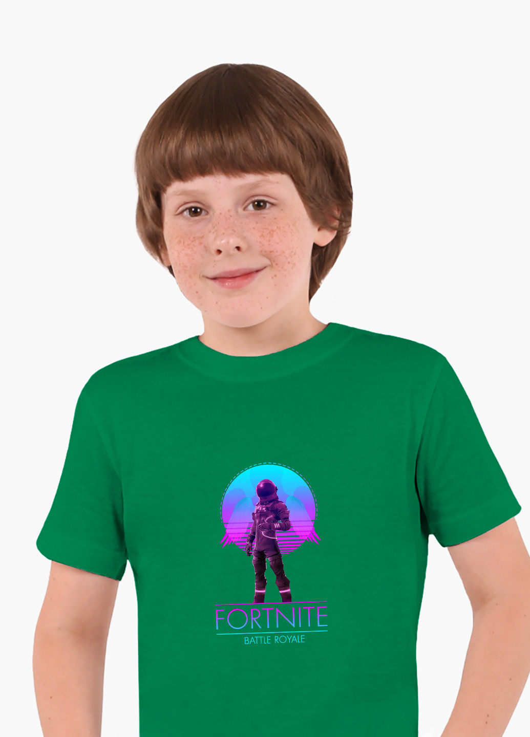 Зелена демісезонна футболка дитяча фортнайт (fortnite) (9224-1193) MobiPrint