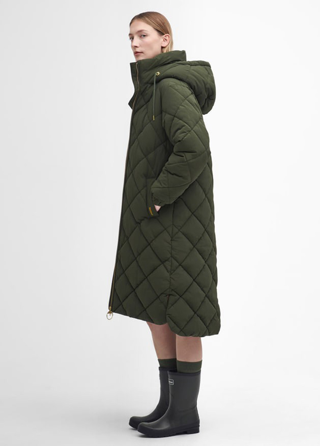 Оливковая (хаки) демисезонная куртка куртка-пальто Barbour