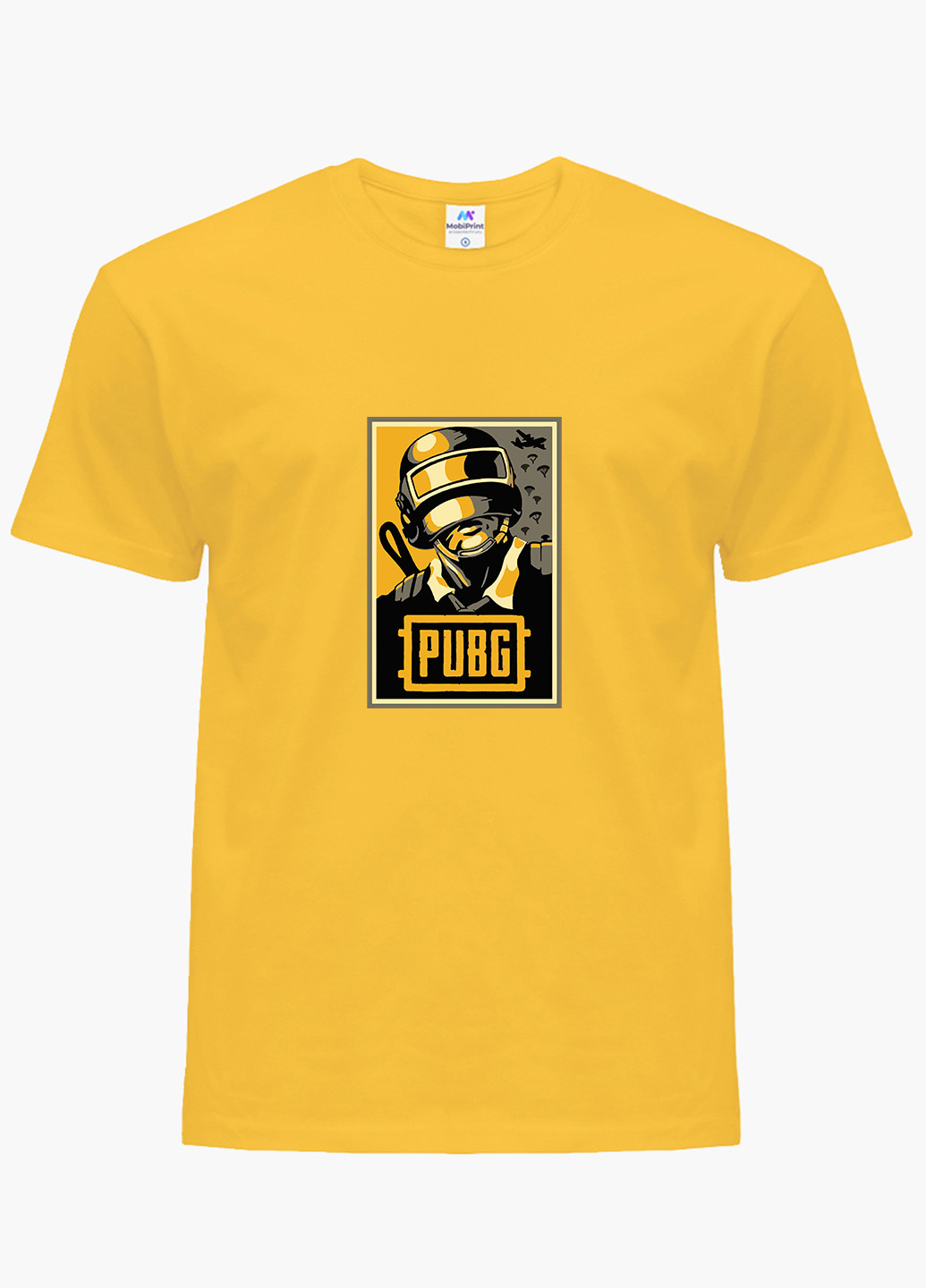 Жовта демісезонна футболка дитяча пубг пабг (pubg) (9224-1179) MobiPrint