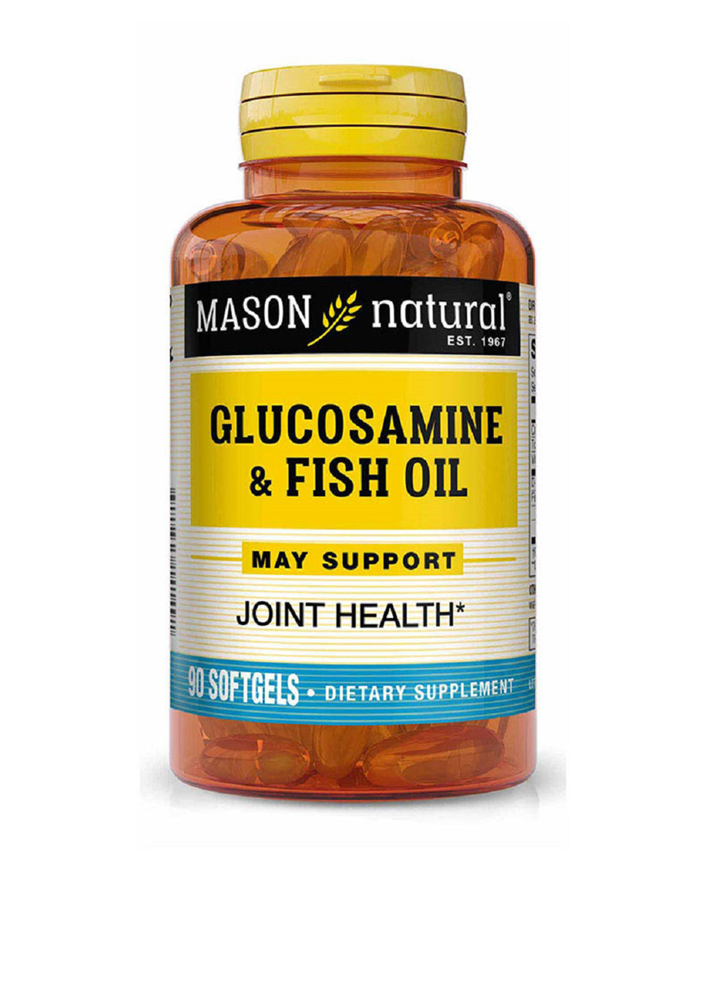 Глюкозамин и Рыбий жир (90 капс.) Mason Natural (251206199)