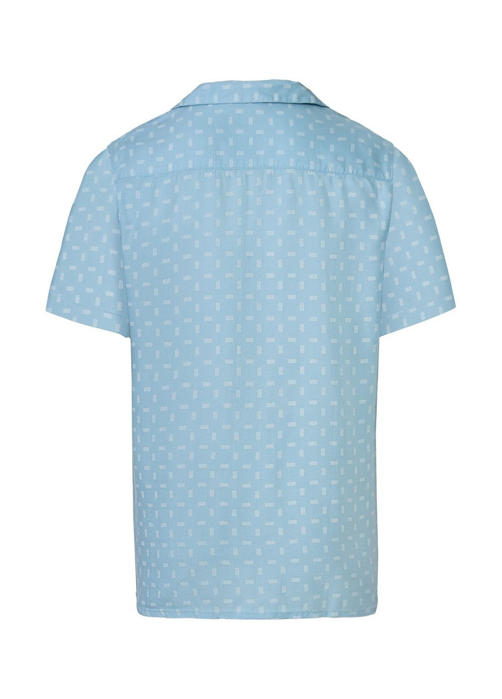 Голубой кэжуал, классическая рубашка с геометрическим узором Livergy