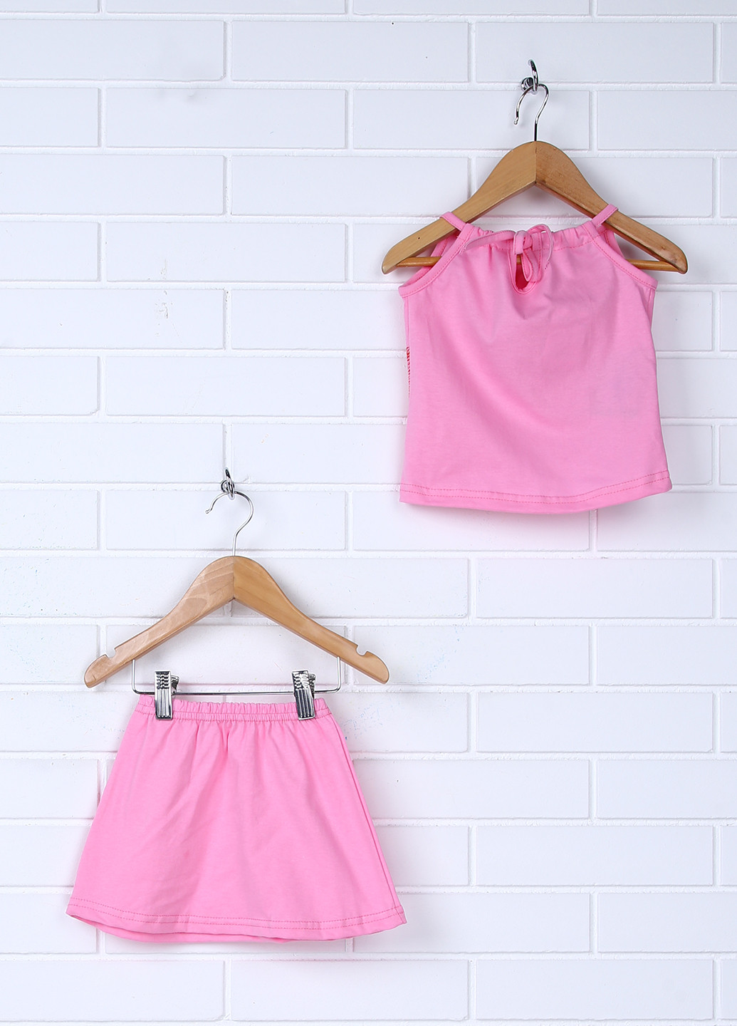 Розовый летний комплект (майка, юбка) Baby Art