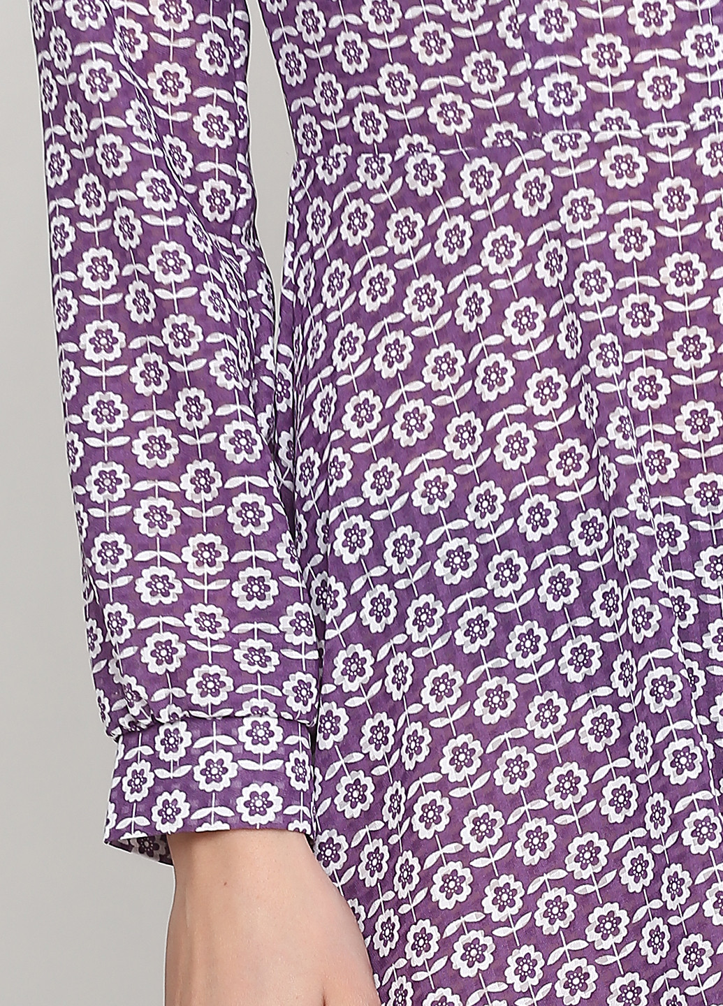 Фіолетова кежуал сукня кльош ANVI з квітковим принтом