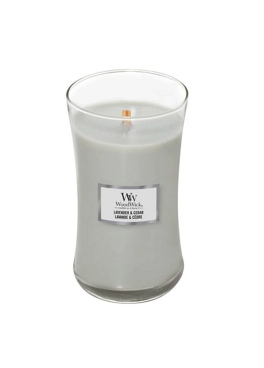Ароматическая свеча в стекле Large Lavender & Cedar 609 г (1666272E) WoodWick (227516038)