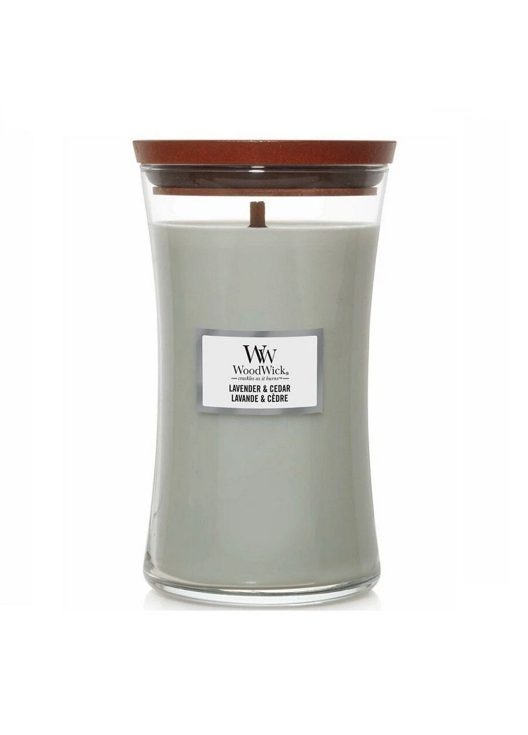 Ароматическая свеча в стекле Large Lavender & Cedar 609 г (1666272E) WoodWick (227516038)