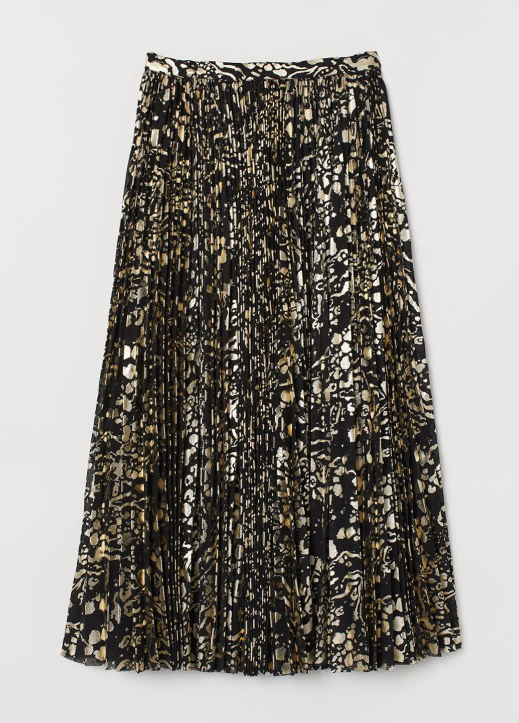 Разноцветная кэжуал с абстрактным узором юбка H&M плиссе