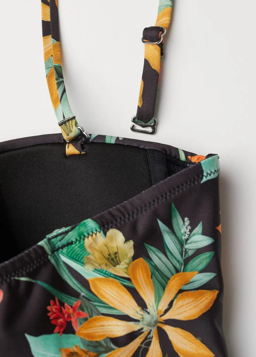 Черный летний моделирующий купальник H&M
