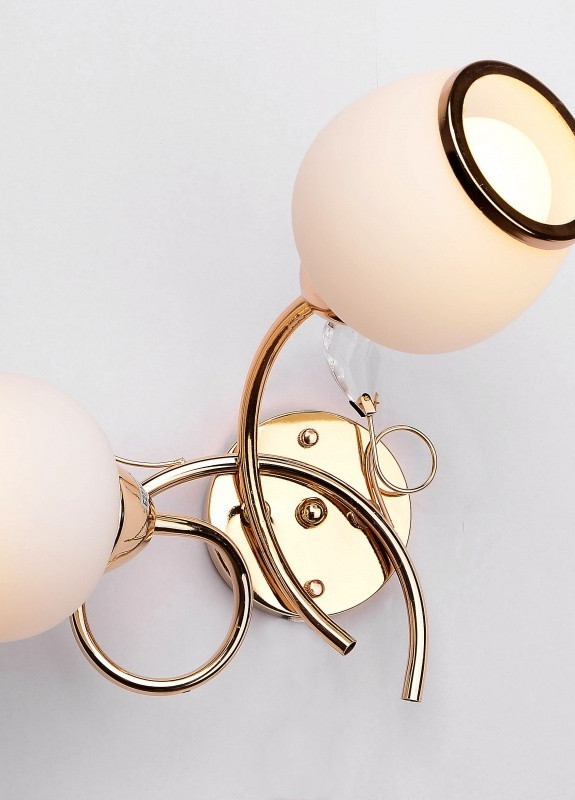 Бра настенное накладное классическое LK-397W/2 E14 G Brille (253894364)