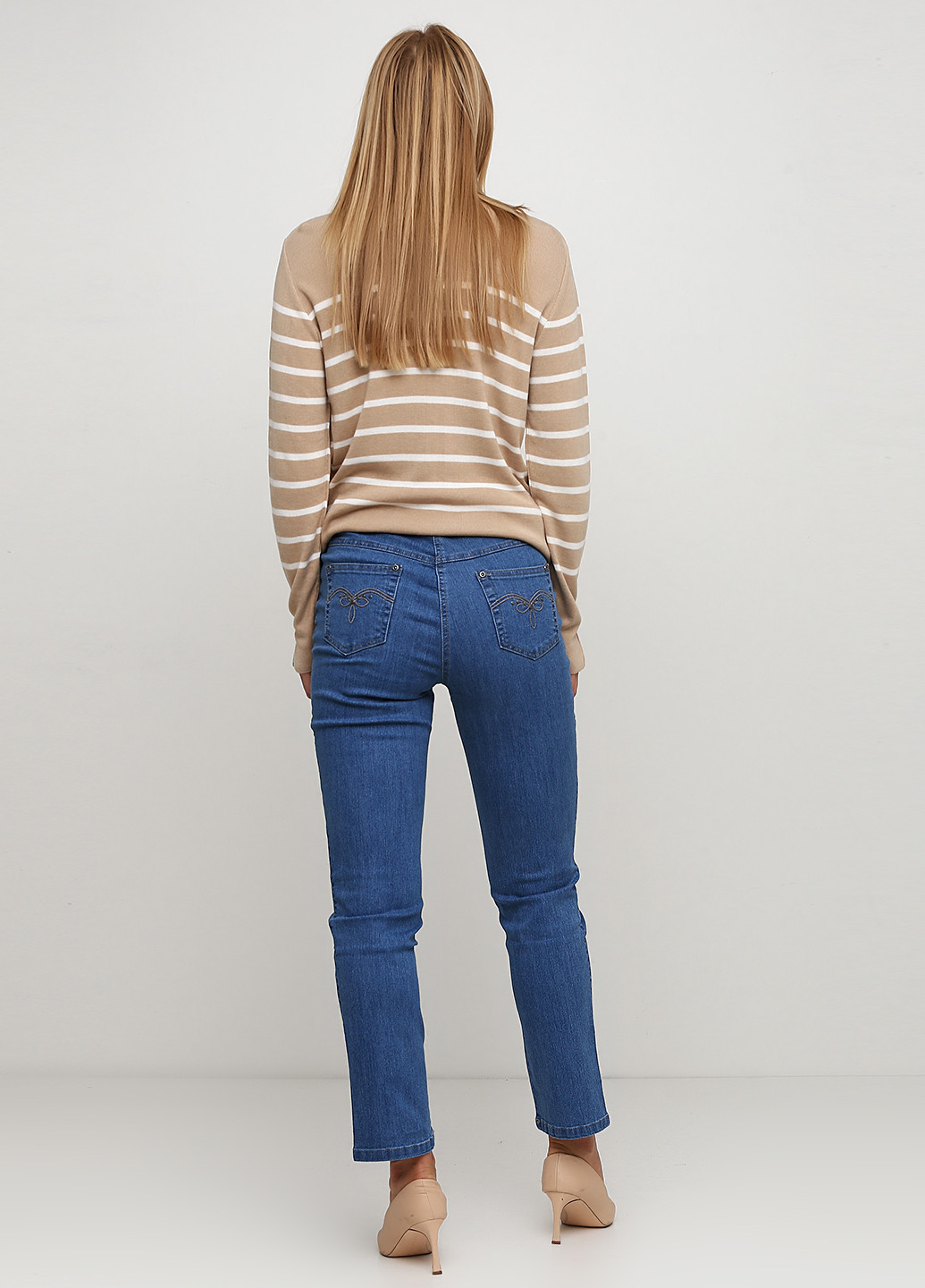 Синие демисезонные прямые джинсы Patrizia Dini