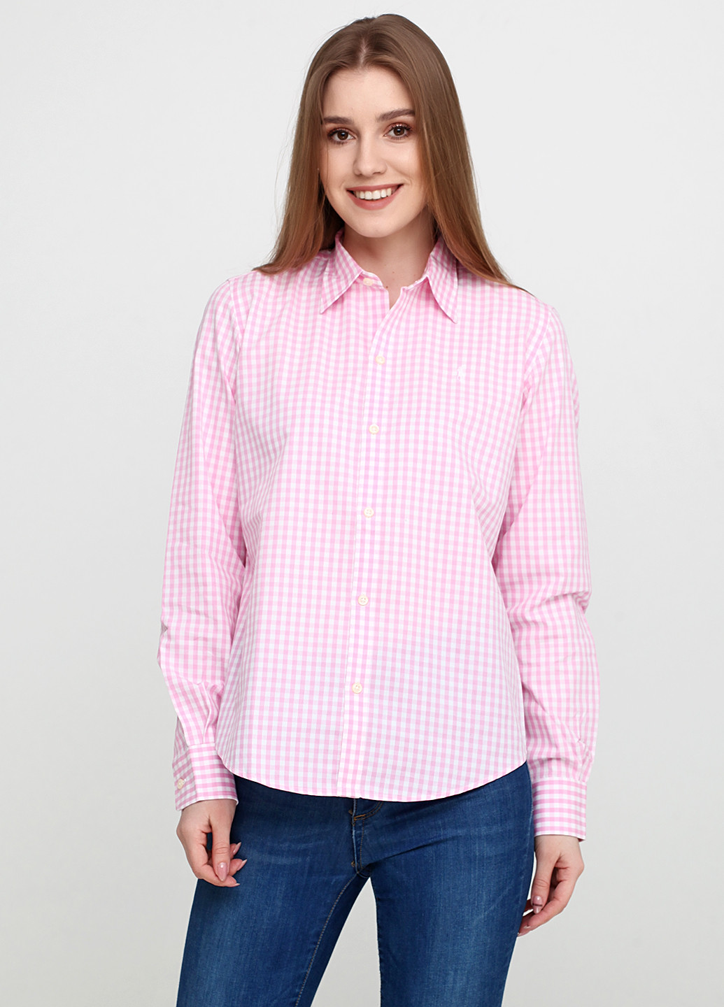 Розовая кэжуал рубашка в клетку Ralph Lauren