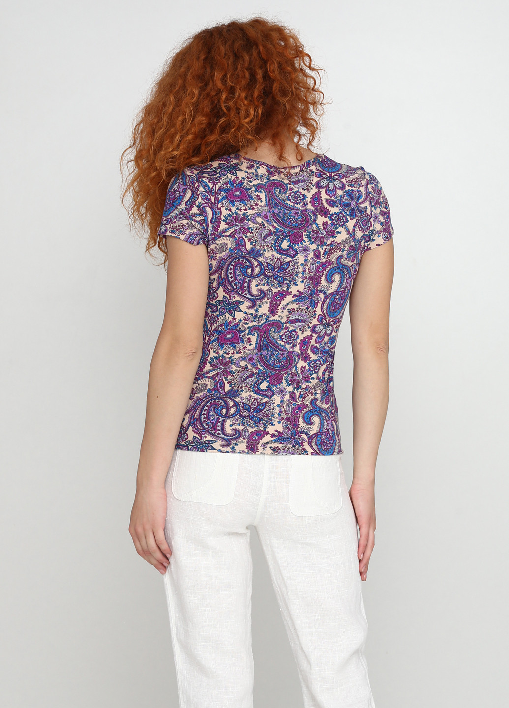 Фиолетовая летняя футболка Stefanie L