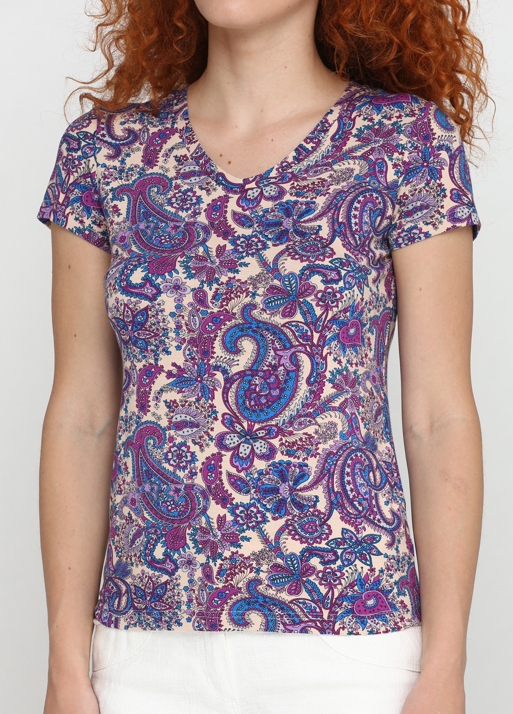 Фиолетовая летняя футболка Stefanie L